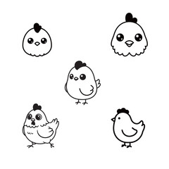 silhouette image of a chick with a transparent background