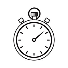 silhouette image of a stopwatch with a transparent background