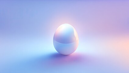 Pastel Egg Studio Shot, Light Background, Minimalist Design, Easter
