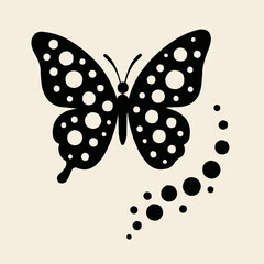 Colorful vintage butterfly illustration with beautiful wings on a white background