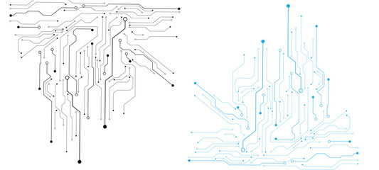 Abstract digital background with technology circuit board texture. Electronic motherboard illustration. Communication and engineering concept. Vector ...