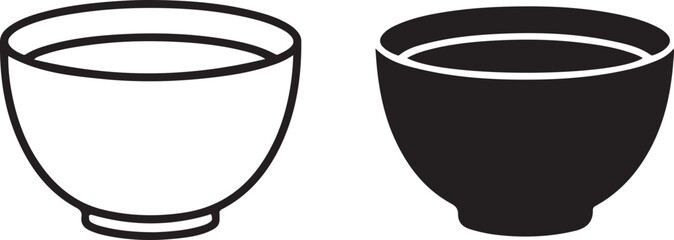 Vector Cup Icon: Minimalist Black and White Sign, Simple Symbol, Beverage Graphic Design