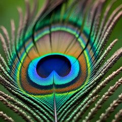 Naklejka premium Indian Peacock Illustration with Vibrant Feathers