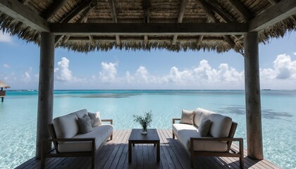 Stylish and luxurious overwater villa