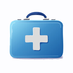 Obraz premium Blue First Aid Kit Illustration