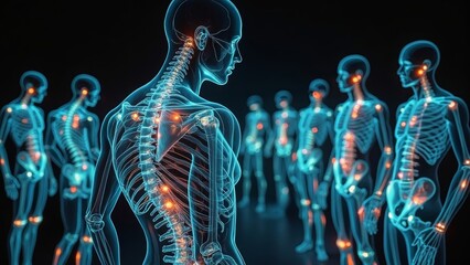 Artistic Close up of the Human Body's Light Bone