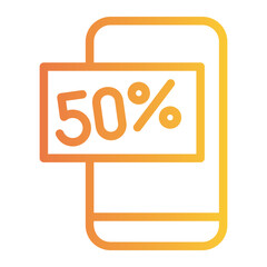 mobile phone discount icon