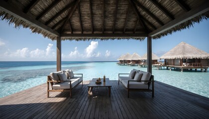 Stylish and luxurious overwater villa