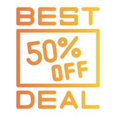 best deal 50 percent icon