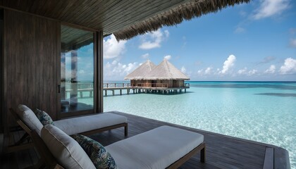 Stylish and luxurious overwater villa