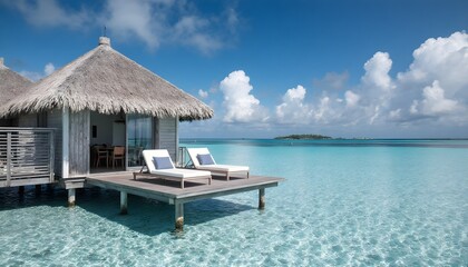 Stylish and luxurious overwater villa