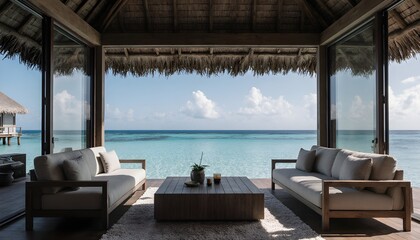 Stylish and luxurious overwater villa