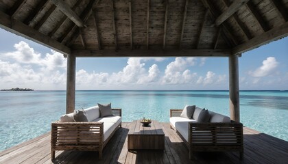 Stylish and luxurious overwater villa