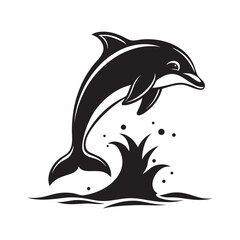 Obraz premium silhouette of a dolphin