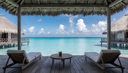 Stylish and luxurious overwater villa