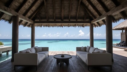 Stylish and luxurious overwater villa