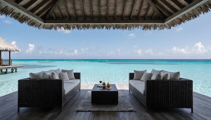 Stylish and luxurious overwater villa