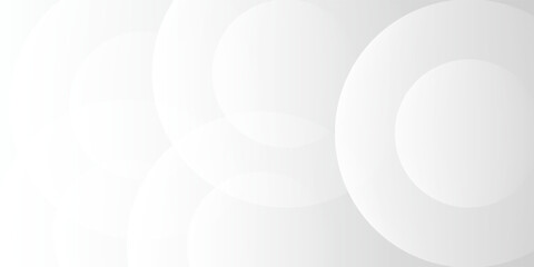 Abstract white background with white circle lines. Digital future technology concept simple art modern