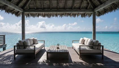 Stylish and luxurious overwater villa
