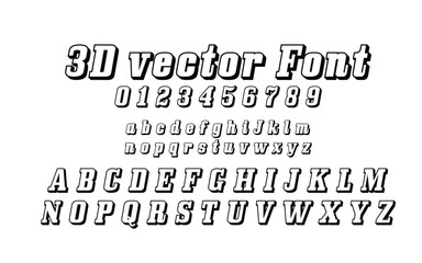 Obraz premium 3D Vector Font - Bold, Modern, and Customizable Typography