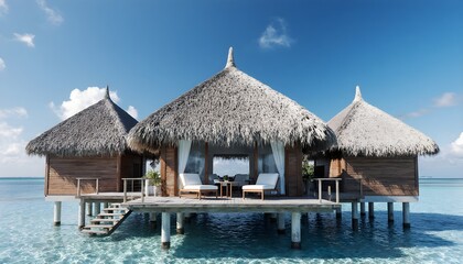 Stylish and luxurious overwater villa