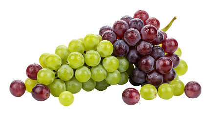 Fresh Green and Red Grapes.