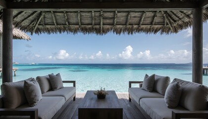 Stylish and luxurious overwater villa
