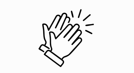 Fototapeta premium Clapping Hands Vector Art Illustration for Digital Media, Recognition Websites, Event Promotions, Social Media Content, and Graphic Design Projects 