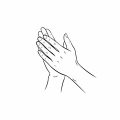 Vector Art of Hands Clapping in Minimalist Style for Educational Blogs, Social Media Graphics, Motivation Websites, and Visual Content Creation  