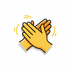 Clapping Hands Vector Art for Illustrations, Social Media, Online Communication, Event Promotion, and Graphic Designs  