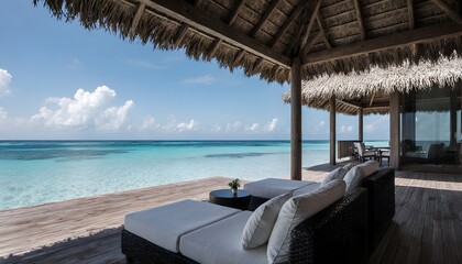 Stylish and luxurious overwater villa