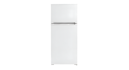 Isolated White Refrigerator Stands Tall with Minimalist Design on Transparent Background, Simplicity Themes