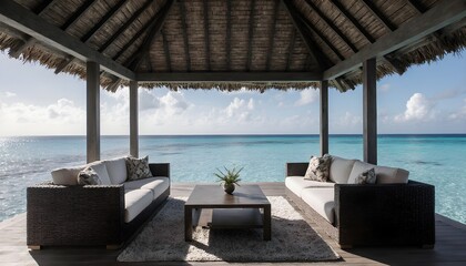 Stylish and luxurious overwater villa