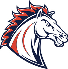 Horse head mascot, Elegant horse logo icons. Royal stallion symbol design. Equine stables sign. Equestrian brand emblems. Vector illustration.	