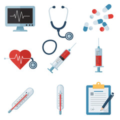 Medical Equipment and Healthcare Icons Collection