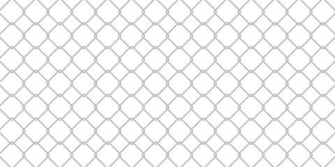 Fototapeta premium Black wire mesh fence on a white background