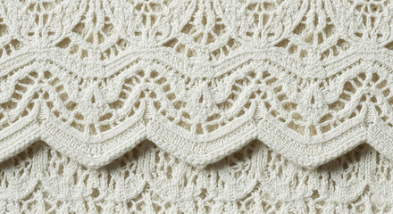 Delicate off white lace fabric with intricate floral patterns