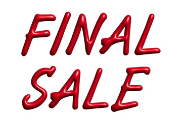 Final sale lettering 3d word Template for marketing ad, print, web, banner, poster, flyer