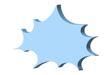 3d speech bubble Blank empty message box Textbox frame for banners, price tags, stickers, design