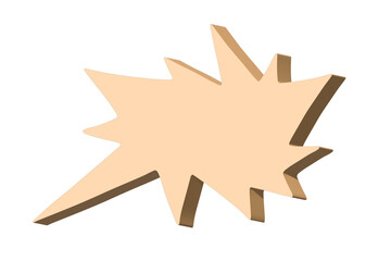 3d speech bubble Blank empty message box Textbox frame for banners, price tags, stickers, design