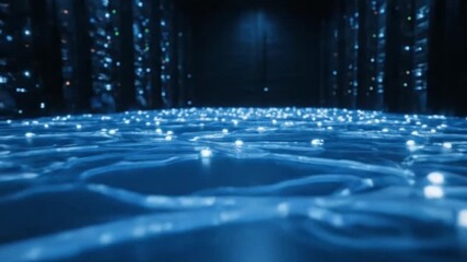 fiber optics background with lots of light spots - Powered by Adobe