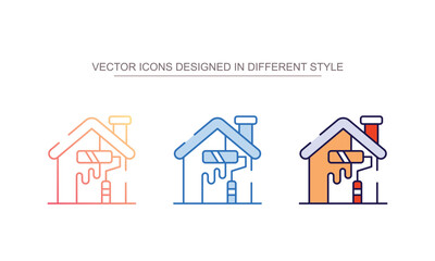 House Painting icon design with white background stock illustration