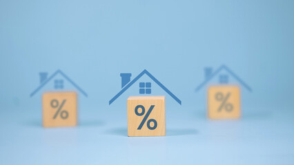 Home Loan and Mortgage Interest Rate Concept