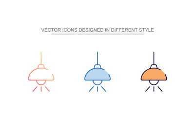 Ceiling Lamp icon design with white background stock illustration