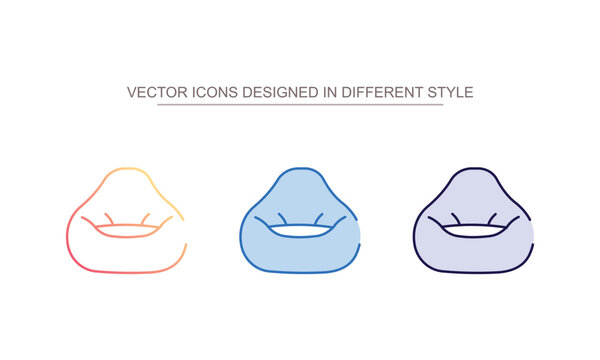 Beans Bag icon design with white background stock illustration