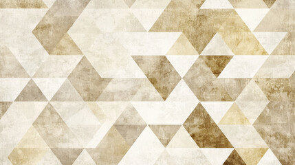 Abstract beige and white triangle geometric pattern, textured background