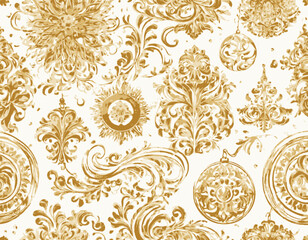 Beautiful golden color vector ornamets with white background 
