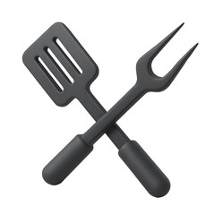 Utensils Flat Design BBQ or barbecue themed Icon with shadow