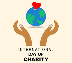 International Day of Charity Design &ndash; 5 September Charity Event Illustration for Social Media and Greeting Cards