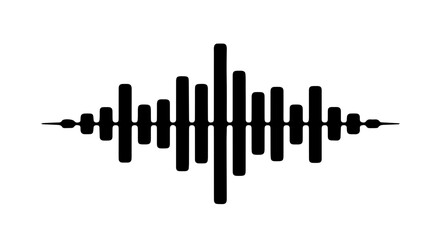 Sound wave frequency illustration for audio design
